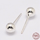 925 Sterling Silber Ohrstecker&nbsp;STER-K028-01S-3mm-3