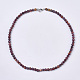 Dyed Freshwater Shell Beaded Necklaces SHEL-N003-01-5