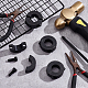 Unicraftale 4 juego de collar sólido de diafragma de aleación de aluminio negro de 22 mm FIND-WH0126-91F-2