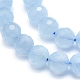 Natürliche Aquamarin Perlen Stränge G-D0003-E18-8MM-3