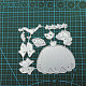 炭素鋼カッティングダイステンシル  DIYスクラップブッキング/フォトアルバム用  装飾的なエンボス印刷紙のカード  女の子  マットプラチナカラー  9.5x10.5cm DIY-L022-015-1
