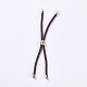 Nylon Twisted Cord Bracelet Making MAK-F018-G-RS-2