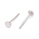 925 Sterling Silver Flat Pad Ear Stud Findings STER-A003-103A-2