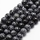 Chapelets de perles de flocon de neige en obsidienne naturelle G-G736-06-10mm-1
