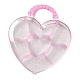 Cajas de joyas de plástico de corazón OBOX-F006-05-1
