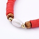 Handgefertigte Heishi Perlen Stretch Armbänder aus Fimo BJEW-JB05095-02-2