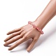 Cherry Quartz Glass Chip Beads Stretch Bracelets BJEW-JB05765-02-3