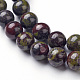 Natürliche Drachenblut Jaspis Perle Stränge G-P214-05-10mm-1