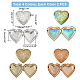 Unicraftale 8 pz 4 colori a forma di cuore photo frame charms in acciaio inox foto medaglioni fascini di amore ciondola i pendenti per la produzione di gioielli 2.1mm foro STAS-UN0027-58-6