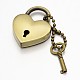 Serratura del cuore e chiave fermagli chiave in lega di zinco KEYC-O009-14-1