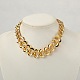 Rock Style Golden Curb Chain Necklaces NJEW-JN00621-2