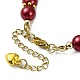 Braccialetti con perline di finte perle di vetro da donna BJEW-JB10034-04-4