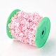 Perlas de alambre de perlas de plástico rosa guirnalda cadena diy boda decoración OCOR-WH0030-01-2