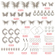 Наборы для изготовления сережек-капельок в виде бабочки своими руками DIY-SC0018-68-2