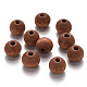 Painted Natural Wood Beads X-WOOD-N006-03A-02-1