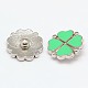 Eco-Friendly Alloy Enamel Clover Jewelry Snap Buttons X-SNAP-F004-38B-NR-1