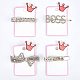 FINGERINSPIRE 260Pcs Hair Clip Display Cards Rectangle Crown Pattern Cardboard Hair Clip Cards(3.1x2.1inch) CDIS-FG0001-09-5