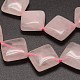 Rhombus Natural Rose Quartz Beads Strands G-L302-02-2
