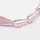 Chapelets de perles en verre transparente plaquée de couleur AB X-GLAA-R170-4x8-04B-2
