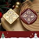 Cabeza de sello de latón con sello de cera con tema navideño TOOL-R125-04D-1