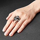 Superfinding ゴシックマスク指輪チタン鋼リングヴィンテージパンク指輪男性の女性のための個性的シルバーリングコスプレ衣装アクセサリー RJEW-WH0001-12B-5