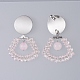 (Vente d'usine de fêtes de bijoux) galvanoplastie verre rondelle à facettes perles poussoirs d'oreilles EJEW-JE03816-03-2