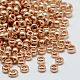 Sandy Brown 8/0 Dyed Electroplate Glass Seed Beads Iris Round Loose Spacer Beads X-SEED-A013-8-QC17-1