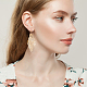 ANATTASOUL 2 Pairs 2 Colors Alloy Aspen Leaf Chandelier Earrings EJEW-AN0001-49-4