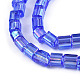 Brins de perles de verre de galvanoplastie transparentes GLAA-N047-08-C04-3