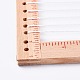織機フレームを編む木製の子供  教育編み糸編み糸  DIY工作機械  長方形  バリーウッド  20.5x20.3x0.9cm  1.5~1.6x0.25cm DIY-L018-25-3
