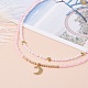 Conjunto de collares con colgante de estrella y luna para mujeres adolescentes NJEW-JN03738-05-2