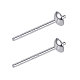BENECREAT 10 Pairs 925 Sterling Silver Earring Studs Earring Posts Pearl Cup Studs for DIY Jewelry Making Findings - 13 x 3mm STER-BC0001-03P-1