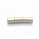 Mischarten glasiert oder matt Spalte 304 Edelstahl Bajonett Halskette Spangen STAS-I013-4mm-B-2