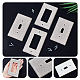 AHADEMAKER 4 Sets 2 Style Plastic Rhinestone Receptacle Outlet Wall Plate AJEW-GA0005-41-3