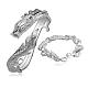 Trendy Silver Plated Brass Bridal Party Jewelry Sets SJEW-BB08953-D-1