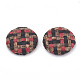 Cloth Fabric Covered Cabochons WOVE-N006-03C-1