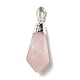 Naturelle quartz rose a pendentifs G-P474-02S-03-2