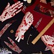 Gorgecraft 2 Sets 2 Style Halloween Decoration Paper Bleeding Foot & Hand & Knife Flag Banners AJEW-GF0007-45-3