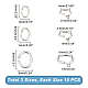 Benecreat 30pcs 3 tamaño 925 anillos de salto abiertos de plata esterlina FIND-BC0003-90-2