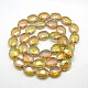 Faceted Electroplate Crystal Glass Oval Beads Strands EGLA-F059B-06-2