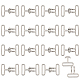 Chgcraft合金スナップロッククラスプ  衣服の留め金のパーツ  プラチナ  45x29.5x7mm  16pc FIND-CA0008-42A-P-1