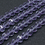 Facetas redondas de imitación de cristal austriaco hebras de cuentas, aaa grado, lila, 10mm, agujero: 0.9~1 mm, aproximamente 40 pcs / cadena, 15.7 pulgada