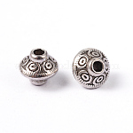 Tibetan Style Alloy Spacer Beads, Lead Free & Cadmium Free, Antique Silver, 5.4x6.3mm, Hole: 1mm