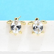 Серьги-гвоздики из циркония EJEW-H157-03G-01