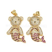 Латунные микро проложить кубического циркония подвески KK-S526-34G