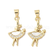 Латунные микро проложить кубического циркония подвески KK-B083-08G