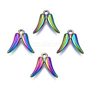 Rack Plating Rainbow Color Alloy Charms PALLOY-S180-326