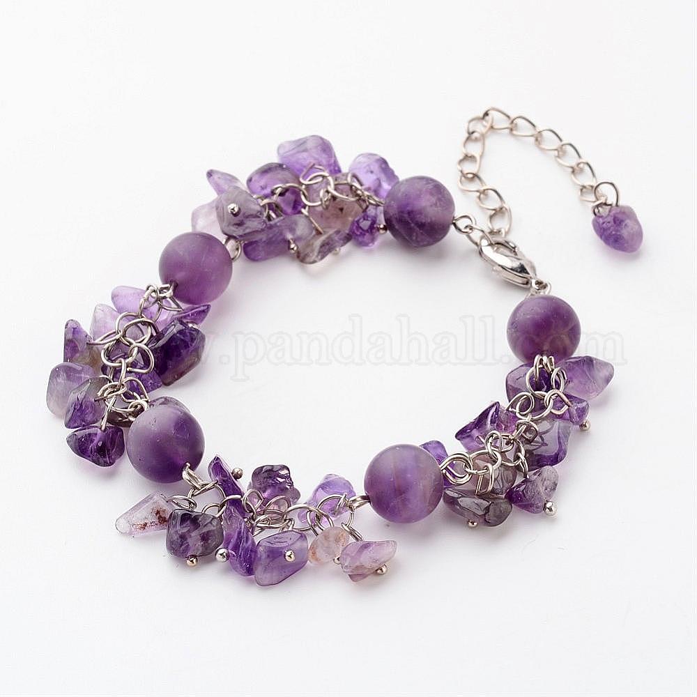 Wholesale Natural Gemstone Chip Beads Bracelets - Pandahall.com