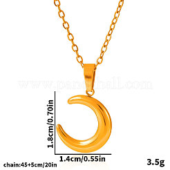 Collares colgantes de luna nueva de acero inoxidable 304 para mujer&nbsp;ZC9456-2