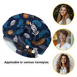 Gorros de trabajo ajustables de algodón con estampados y bouffant para mujeres y hombres&nbsp;AJEW-WH0677-002